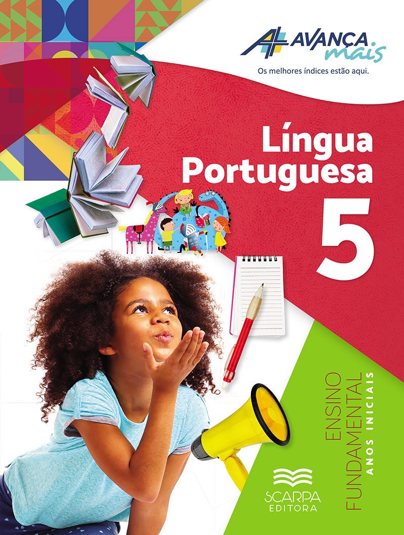 Capa — Avança Mais · Língua Portuguesa · 5º ano