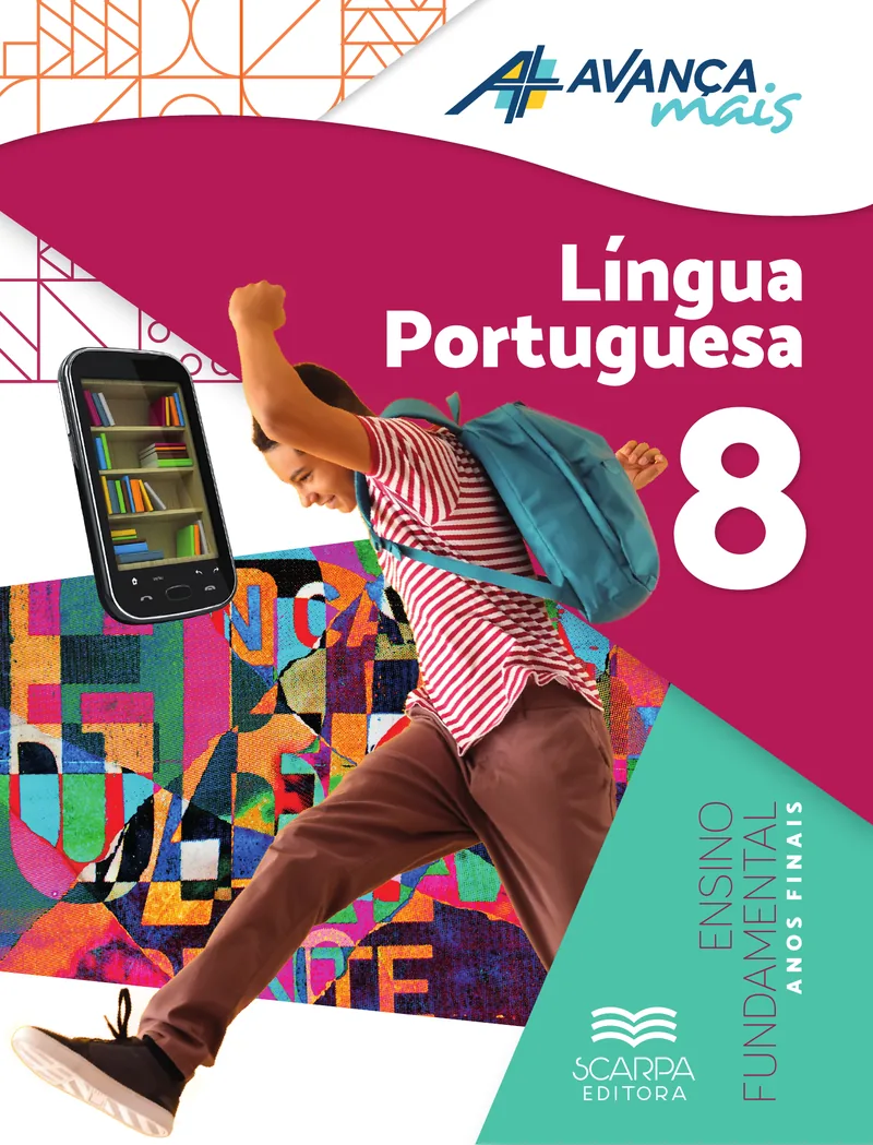 Capa — Avança Mais · Língua Portuguesa · 8º ano